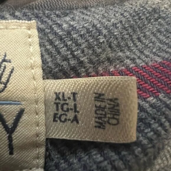 Faherty washed Black Men's Blanket Jacket size XLT - Picture 9 of 9